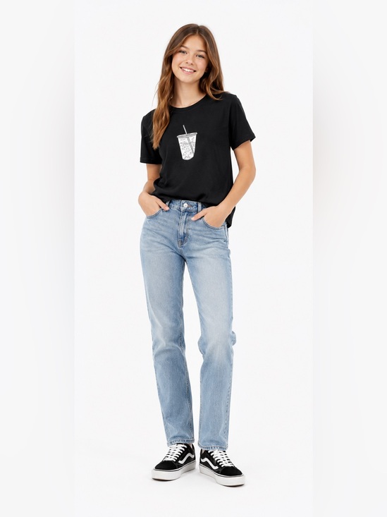 Other - Charli D’amelio Black T-Shirt with Drink Graphic